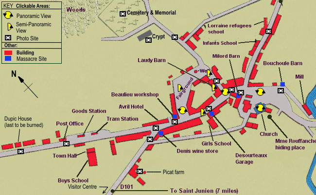 Oradour Interactive Map